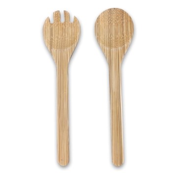 Imagen de Set cubiertos ensalada bambú 28cm