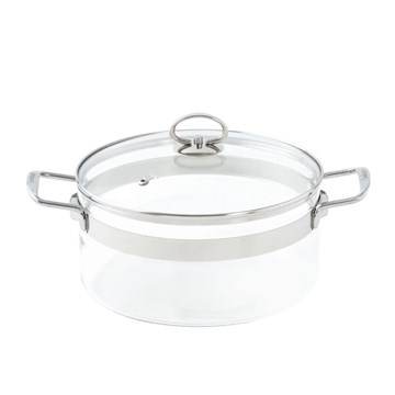 Imagen de Olla de vidrio c/tapa 24cm 4.2L